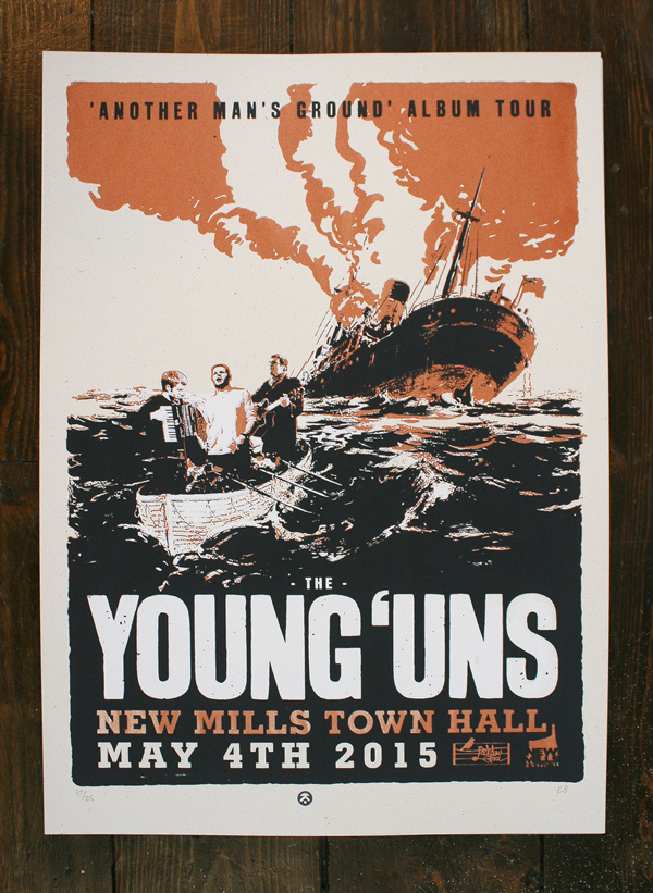 YOUNG UN'S GIG POSTER limited edition screen print